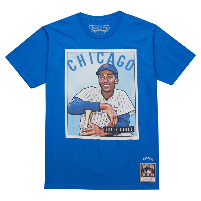 MLB Ernie Banks Chicago Cubs Cooperstown Collection Collectors Connection T-Shirt