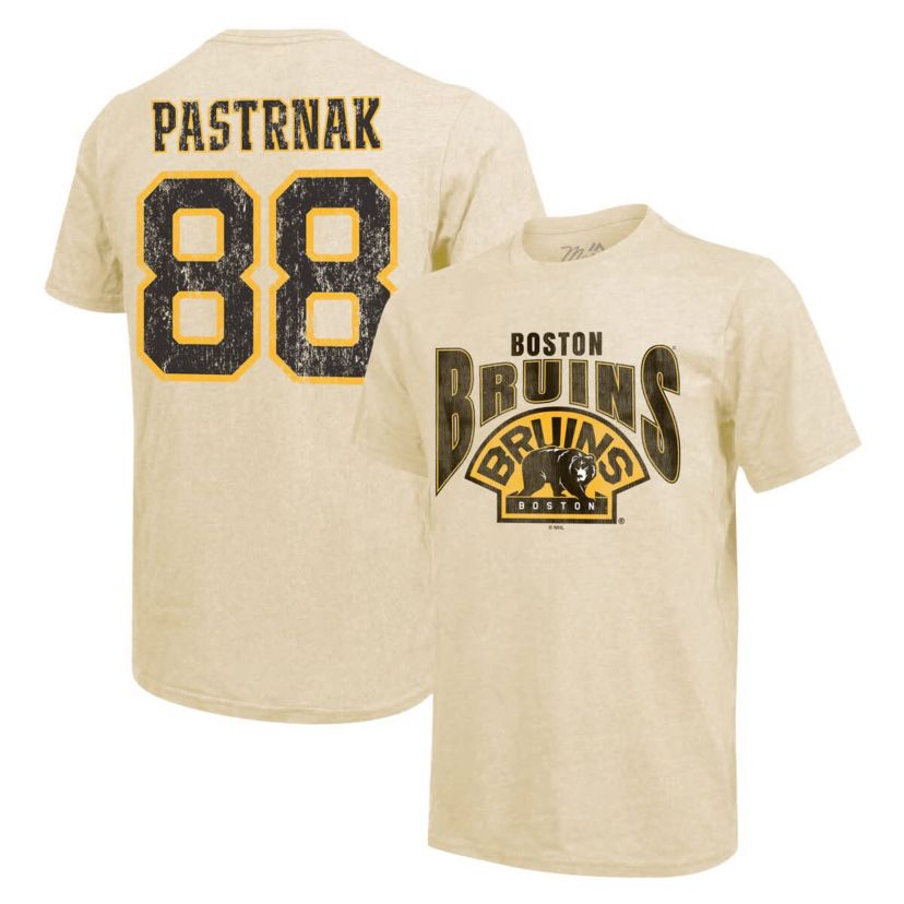 NHL David Pastrnak Dynasty Name & Number Tri-Blend T-Shirt