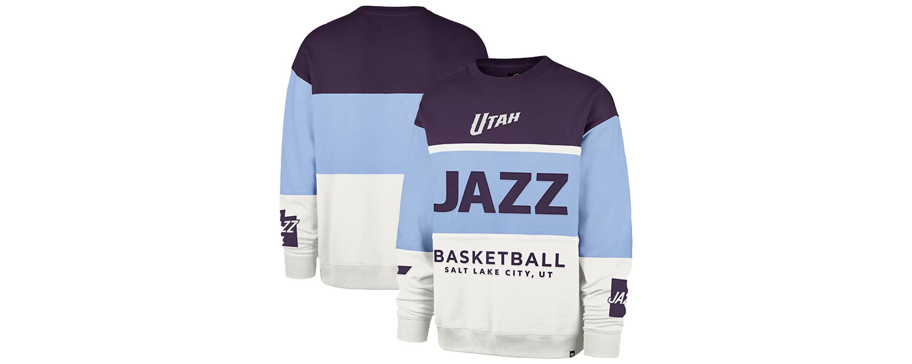 NBA Unisex Light Utah Jazz 2024/25 City Edition On Five Maximalist Pullover Sweatshirt