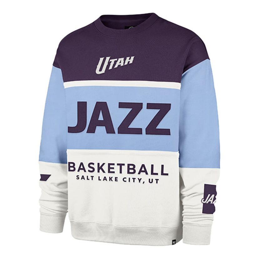NBA Unisex Light Utah Jazz 2024/25 City Edition On Five Maximalist Pullover Sweatshirt