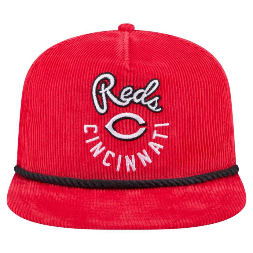 MLB Cincinnati Reds Full Circle Corduroy Golfer Adjustable Hat