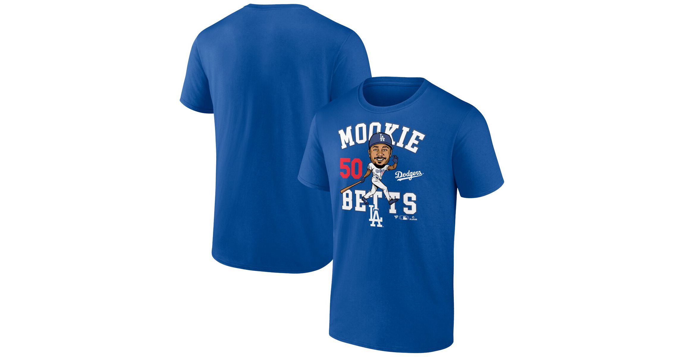 MLB Fanatics Mookie Betts Los Angeles Dodgers Hometown Caricature T-Shirt