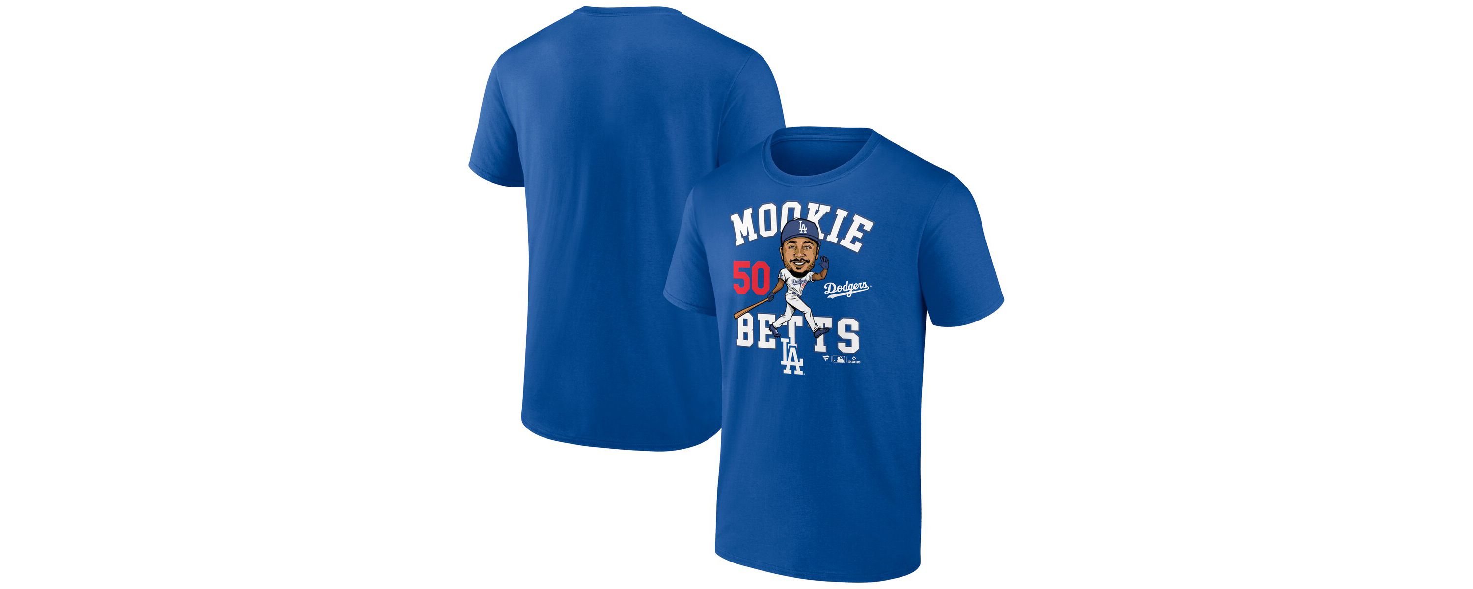 MLB Fanatics Mookie Betts Los Angeles Dodgers Hometown Caricature T-Shirt