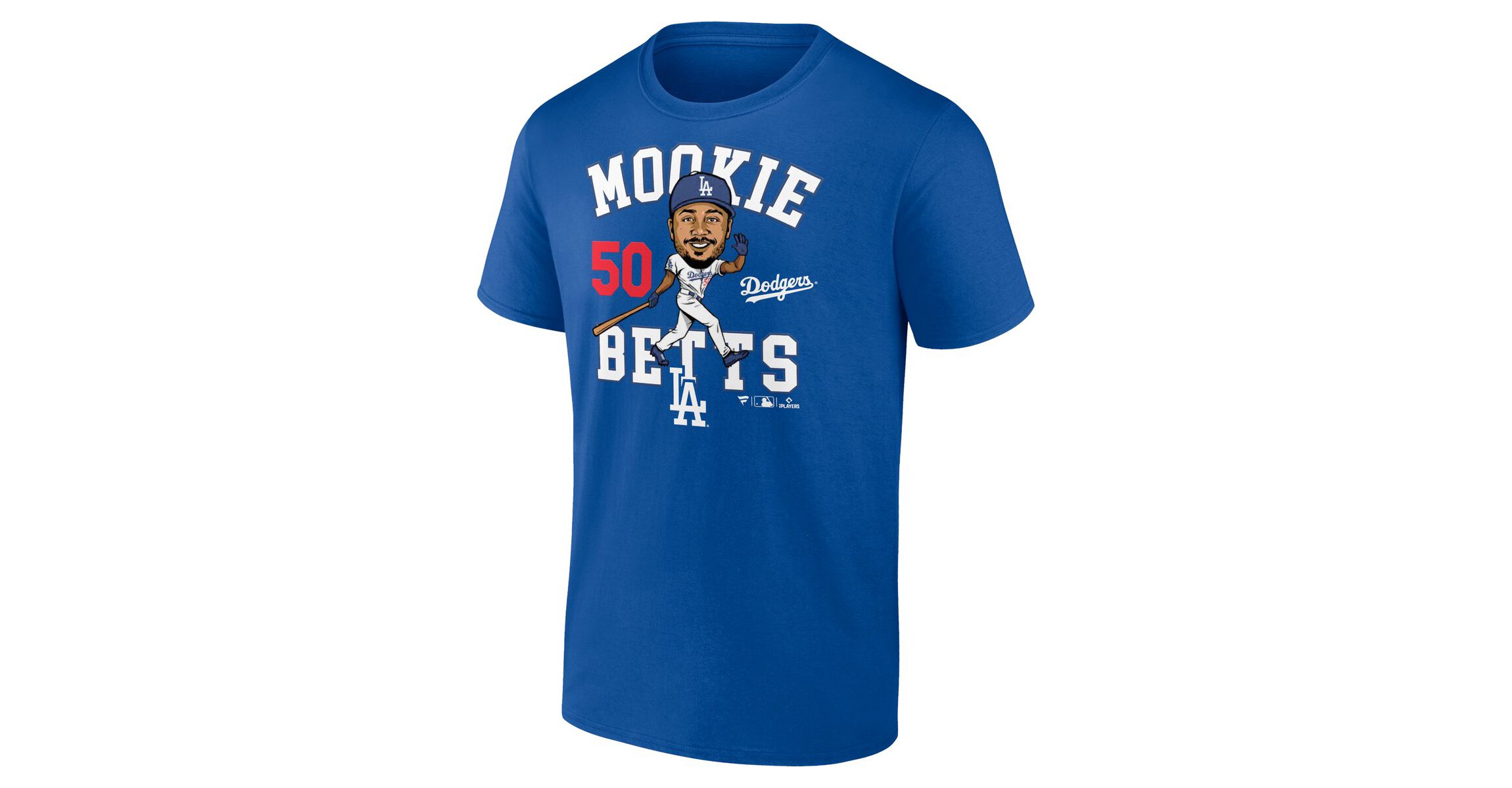MLB Fanatics Mookie Betts Los Angeles Dodgers Hometown Caricature T-Shirt