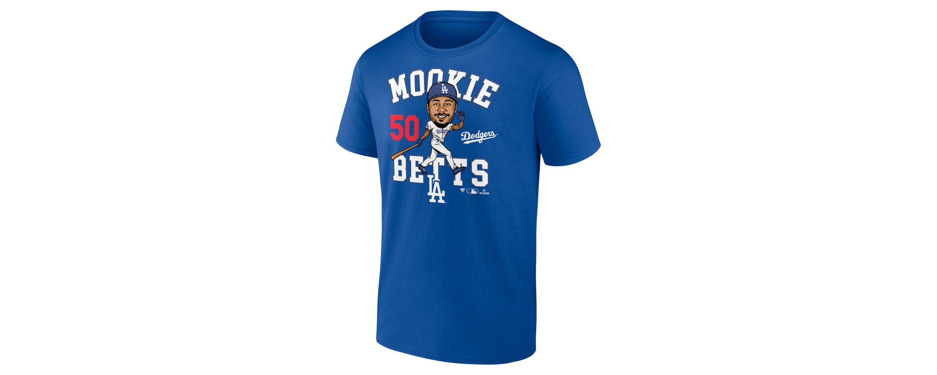 MLB Fanatics Mookie Betts Los Angeles Dodgers Hometown Caricature T-Shirt