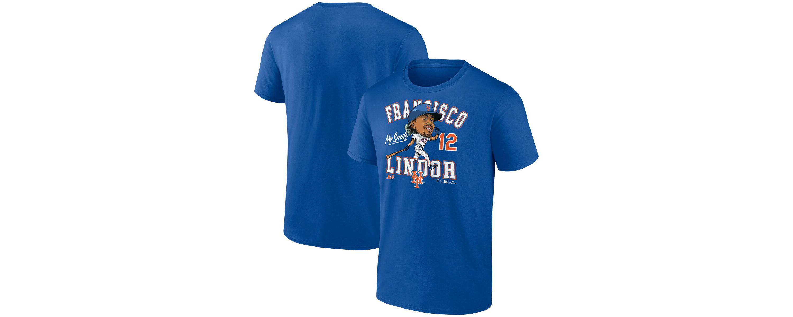 MLB Fanatics Francisco Lindor New York Mets Hometown Caricature T-Shirt