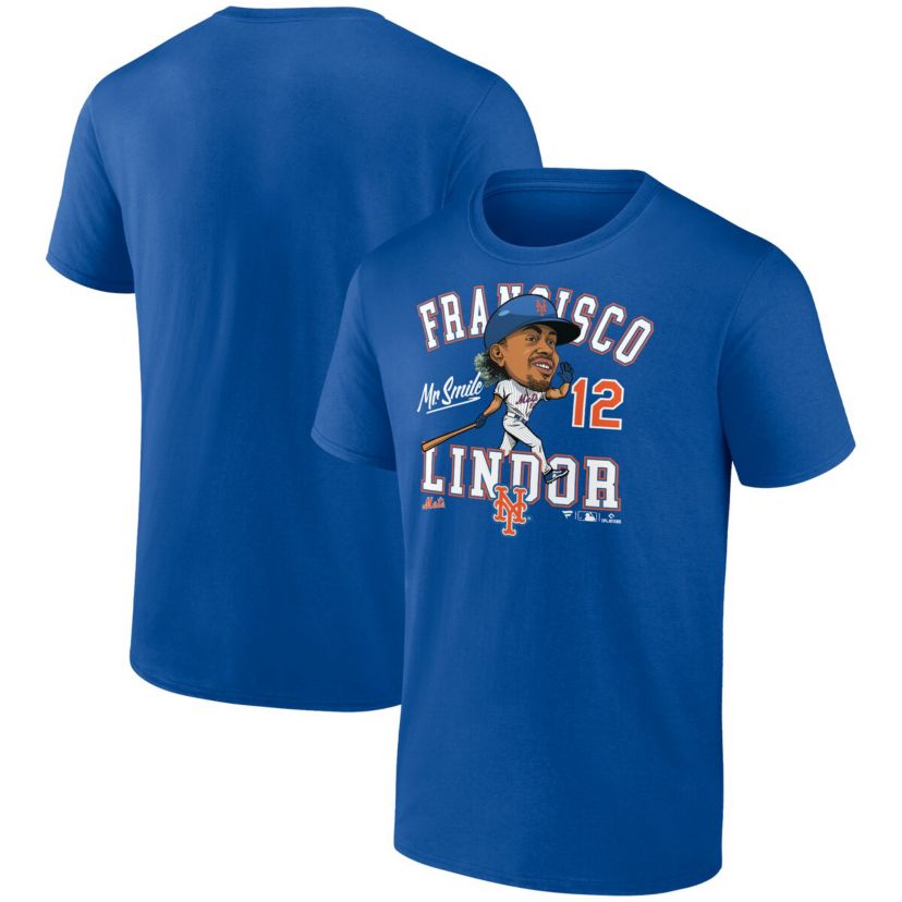 MLB Fanatics Francisco Lindor New York Mets Hometown Caricature T-Shirt