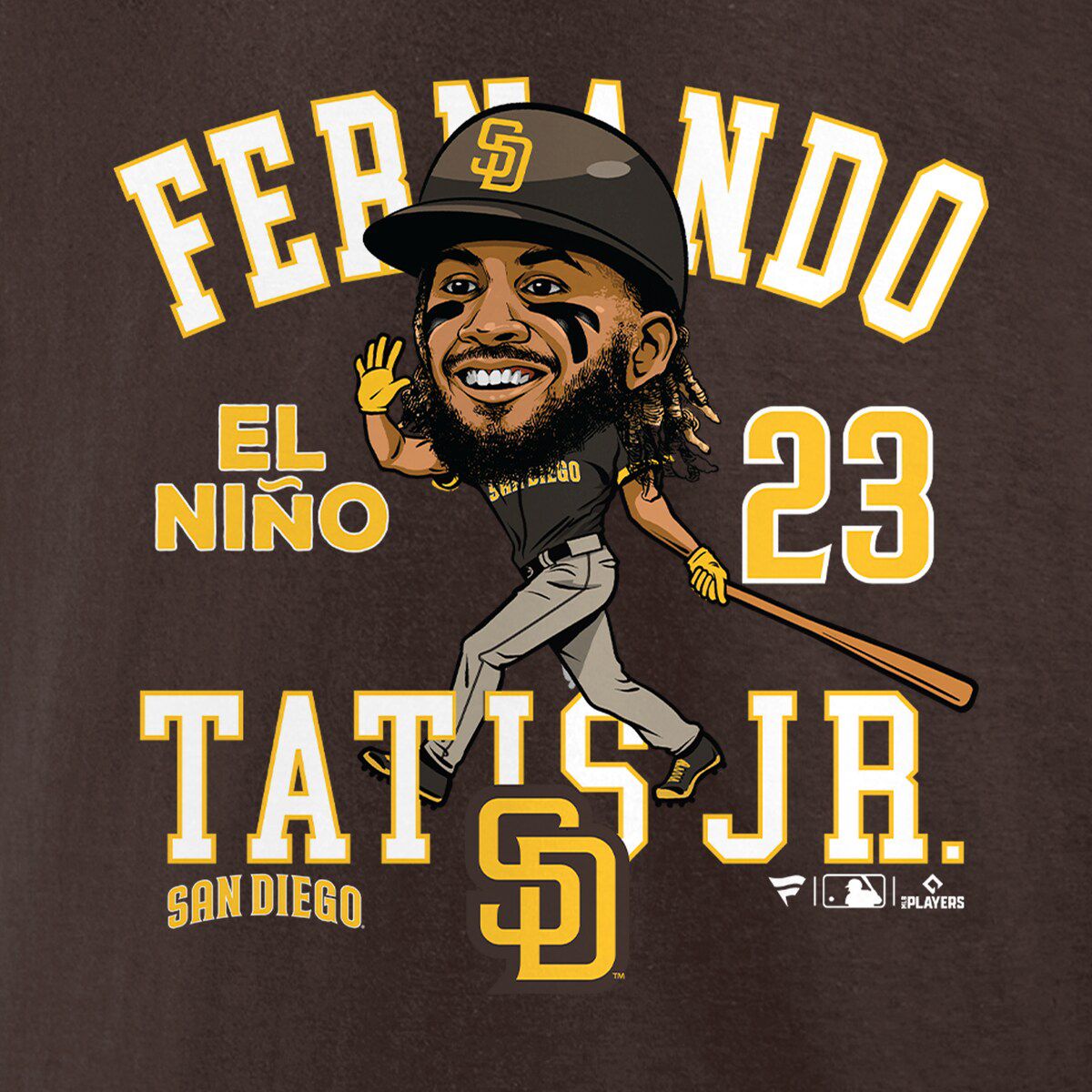 MLB Fanatics Fernando Tatis Jr. San Diego Padres Hometown Caricature T-Shirt