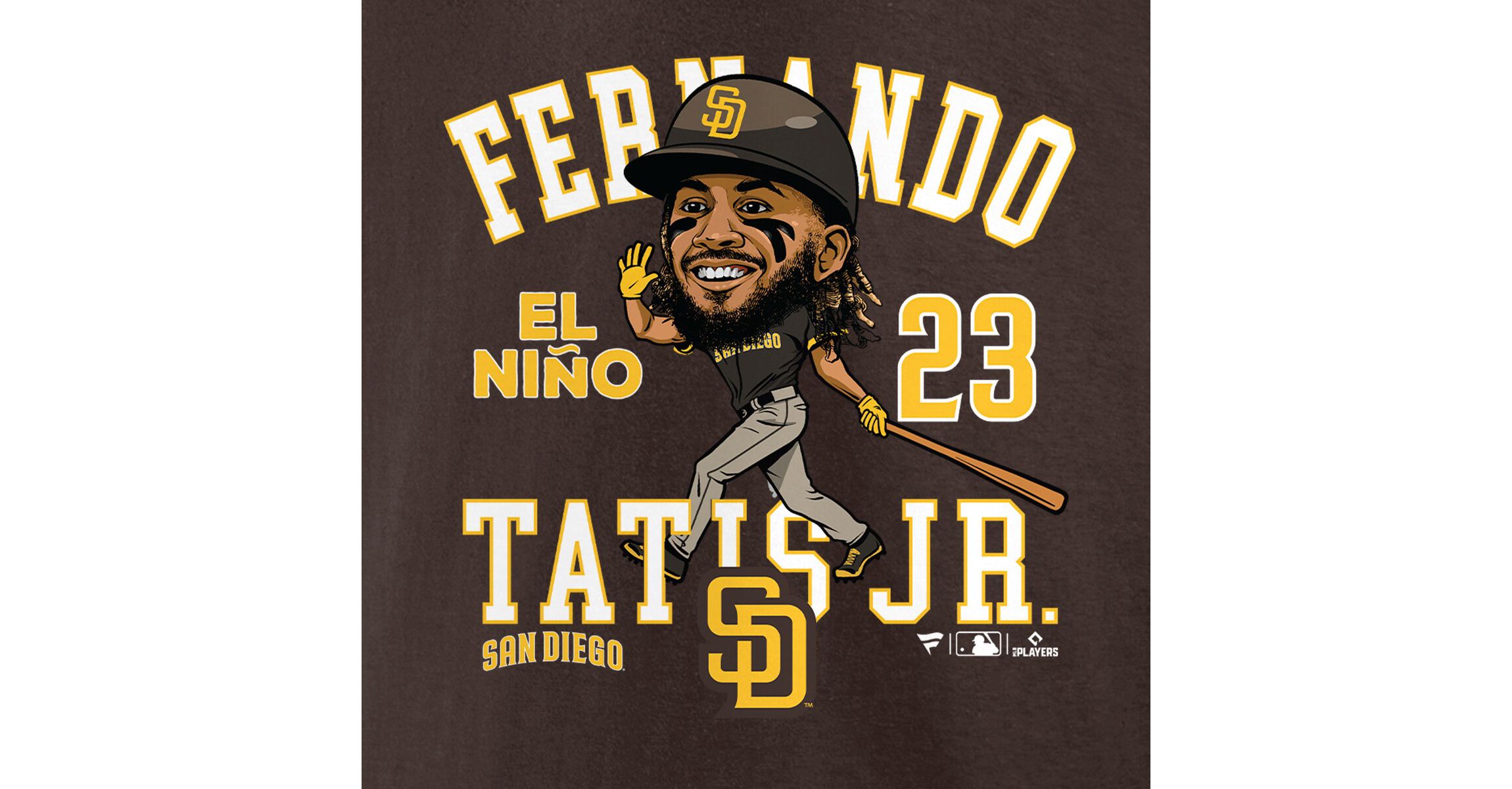 MLB Fanatics Fernando Tatis Jr. San Diego Padres Hometown Caricature T-Shirt
