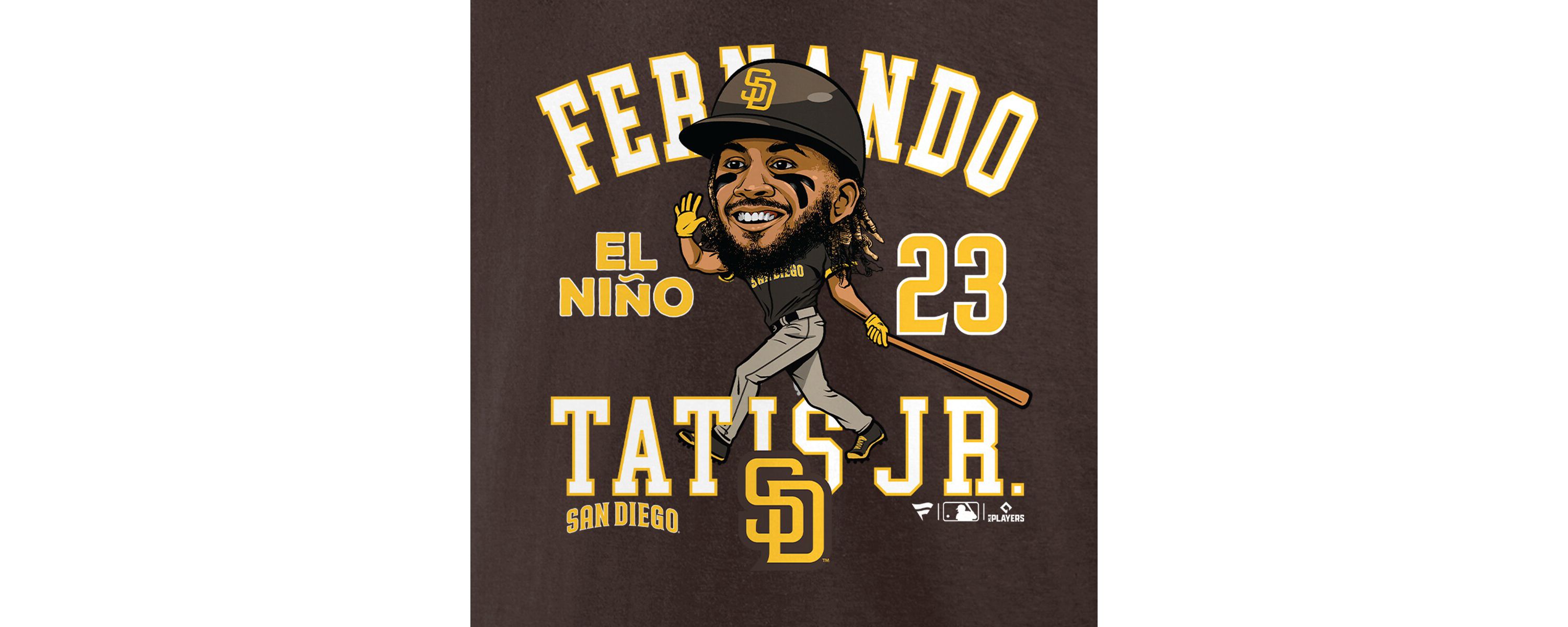 MLB Fanatics Fernando Tatis Jr. San Diego Padres Hometown Caricature T-Shirt