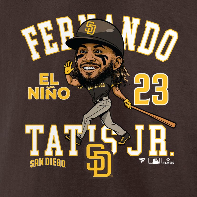MLB Fanatics Fernando Tatis Jr. San Diego Padres Hometown Caricature T-Shirt
