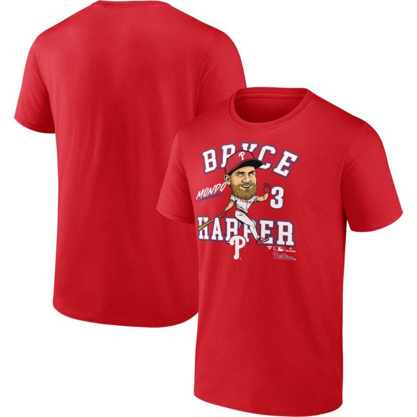 MLB Fanatics Bryce Harper Philadelphia Phillies Hometown Caricature T-Shirt
