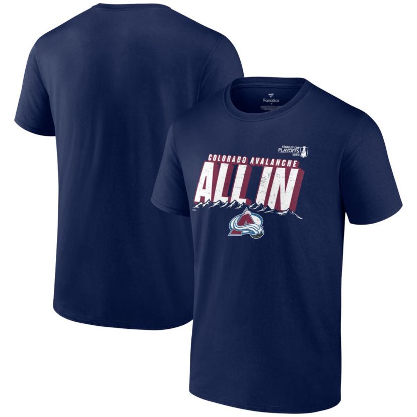 NHL Fanatics Colorado Avalanche 2024 Stanley Cup Playoffs Slogan T-Shirt