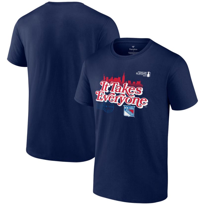 NHL Fanatics New York Rangers 2024 Stanley Cup Playoffs Slogan T-Shirt