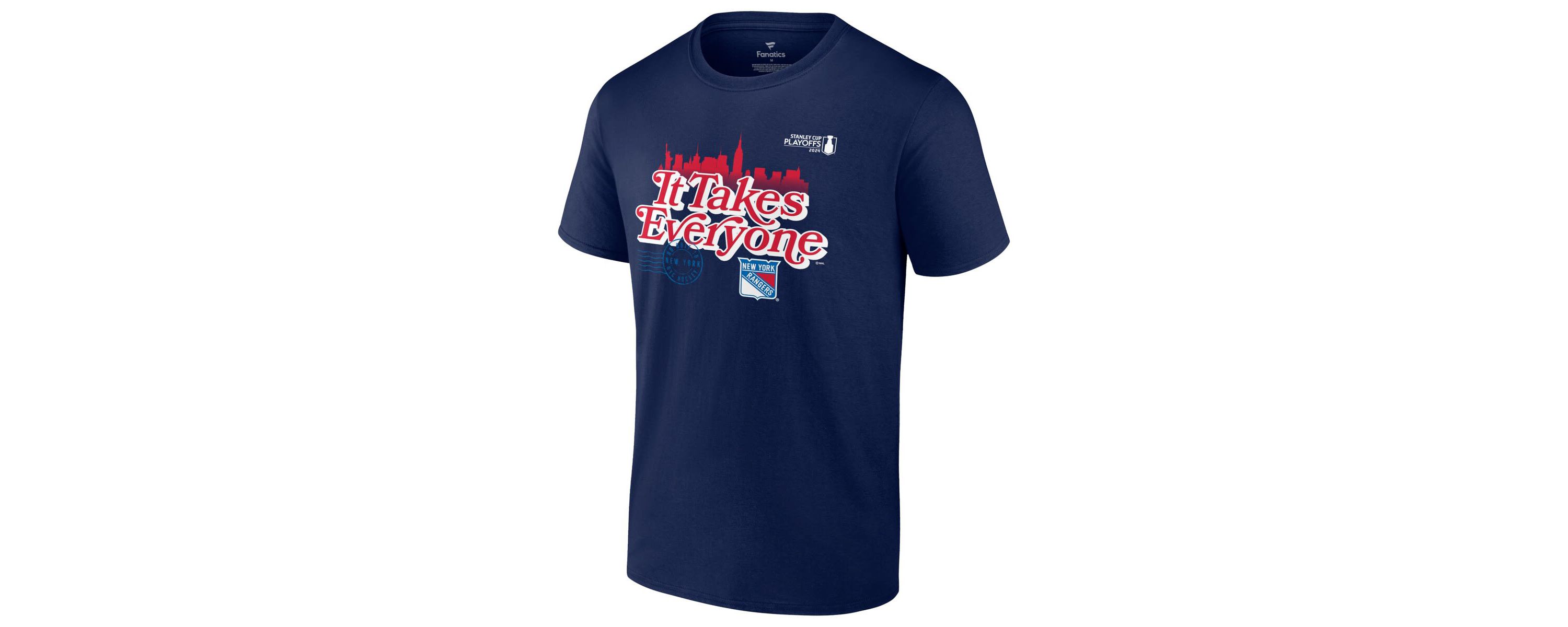 NHL Fanatics New York Rangers 2024 Stanley Cup Playoffs Slogan T-Shirt
