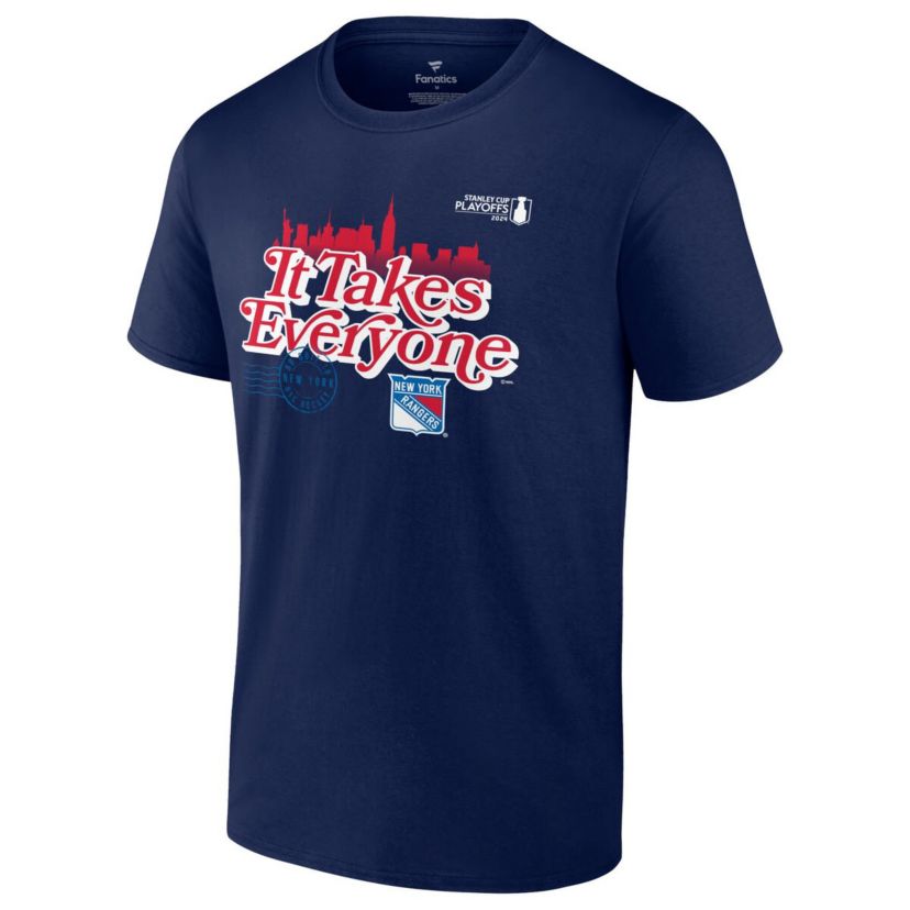 NHL Fanatics New York Rangers 2024 Stanley Cup Playoffs Slogan T-Shirt