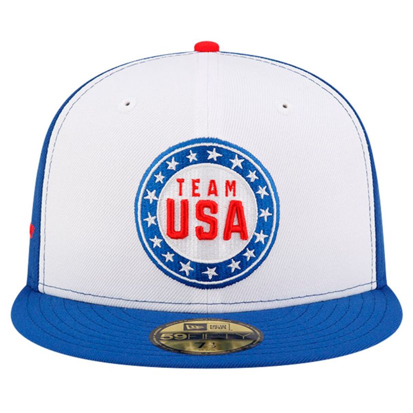 Olympics White/Blue Looney Tunes x Team USA Circle 59FIFTY Fitted Hat