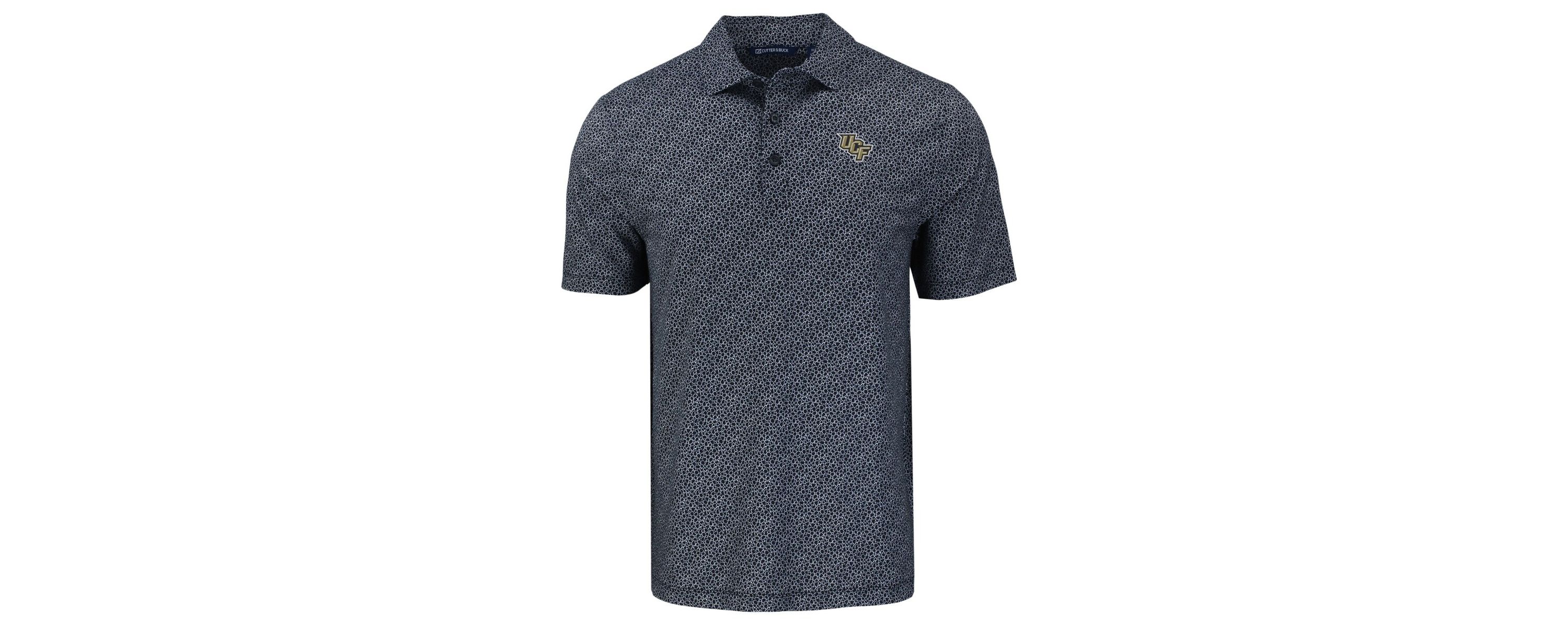 NCAA UCF Knights Pike Eco Pebble Print Stretch Recycled Polo