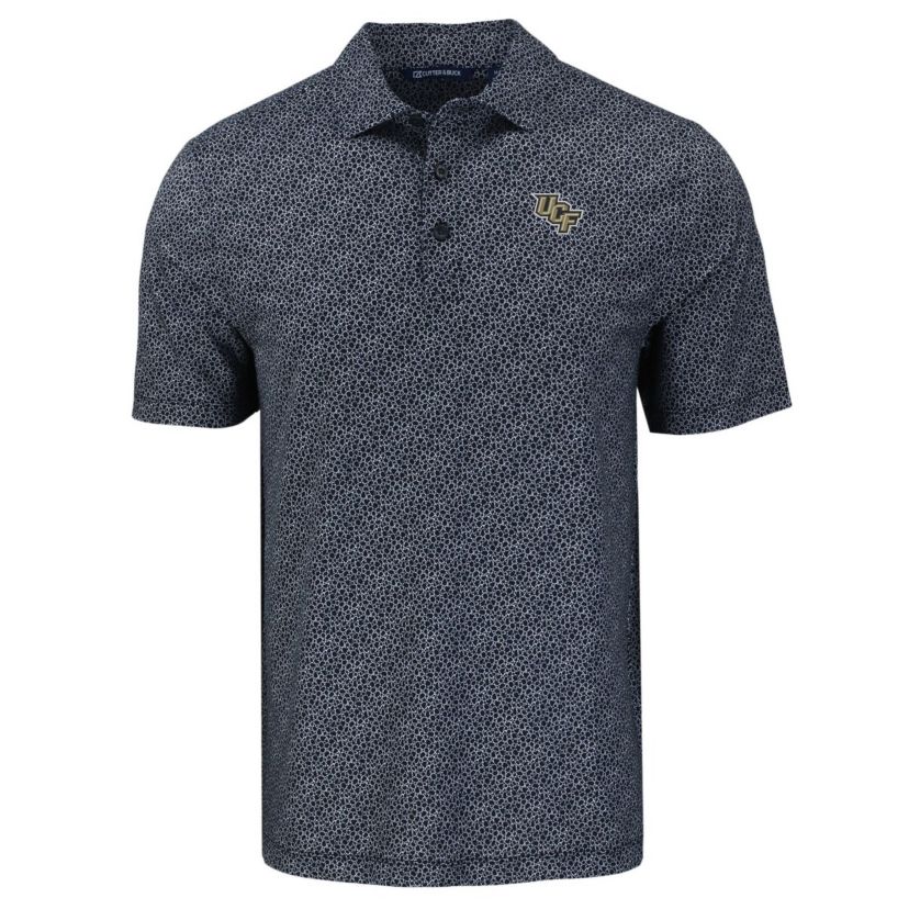 NCAA UCF Knights Pike Eco Pebble Print Stretch Recycled Polo