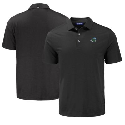 Cutter & Buck Men's Tulane Green Wave NCAA Tulane Wave Coastline Epic Comfort Eco Recycled Polo, Black, 3XL