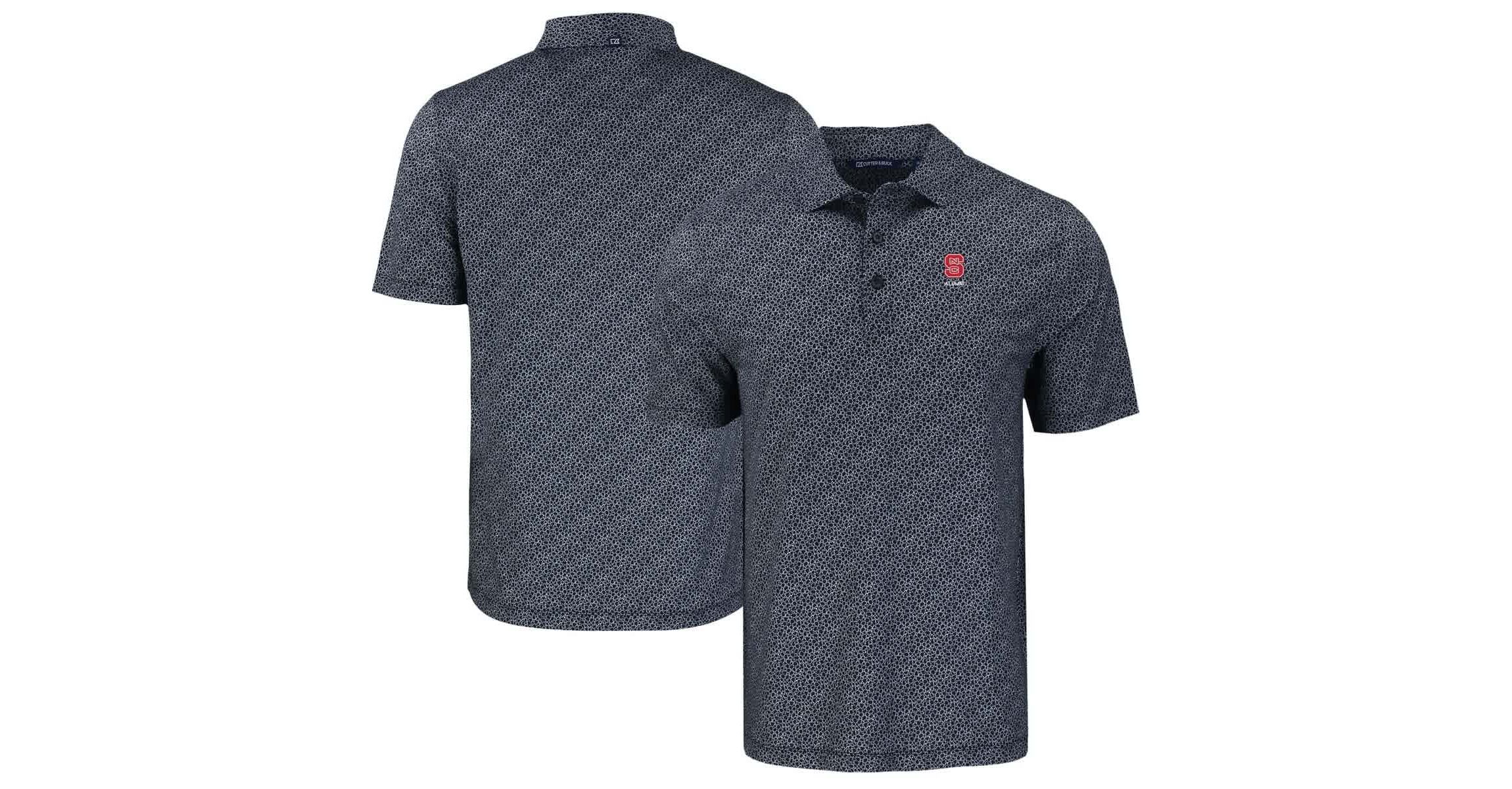 NCAA NC State Wolfpack Pike Eco Pebble Print Stretch Recycled Polo