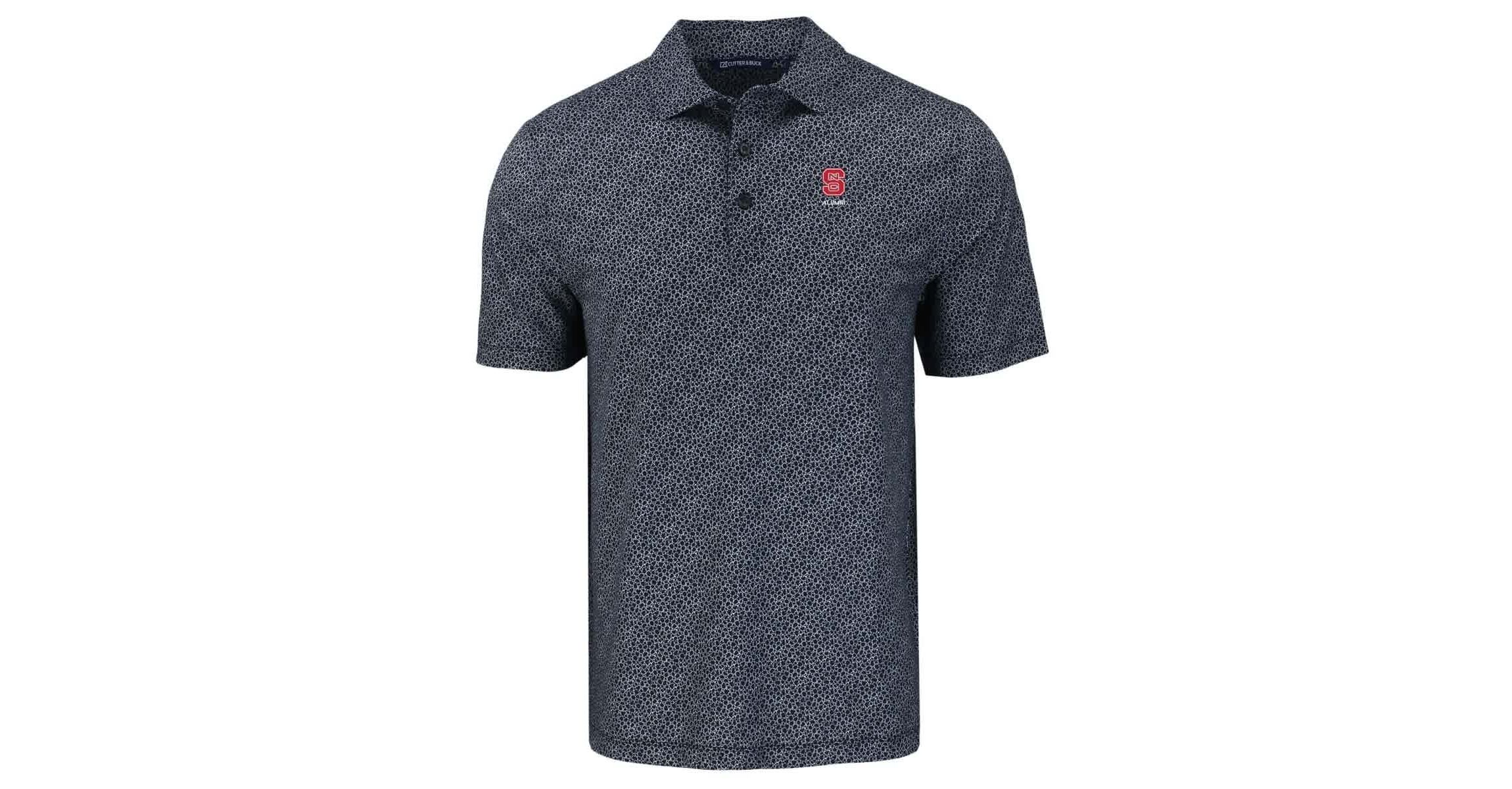 NCAA NC State Wolfpack Pike Eco Pebble Print Stretch Recycled Polo