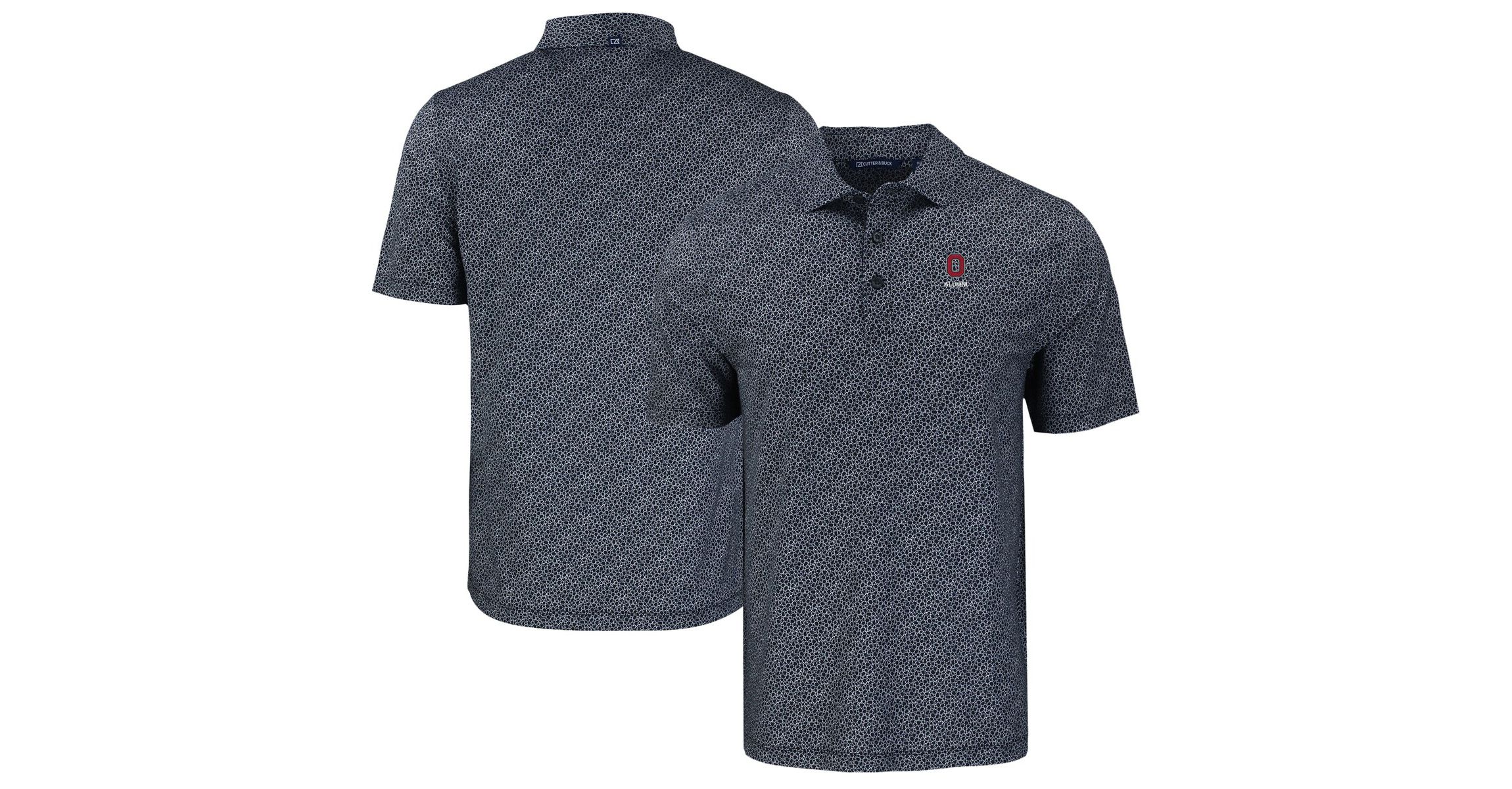 NCAA Ohio State Buckeyes Pike Eco Pebble Print Stretch Recycled Polo