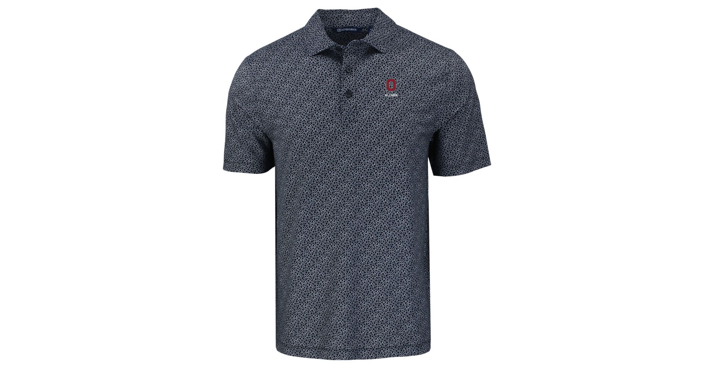 NCAA Ohio State Buckeyes Pike Eco Pebble Print Stretch Recycled Polo