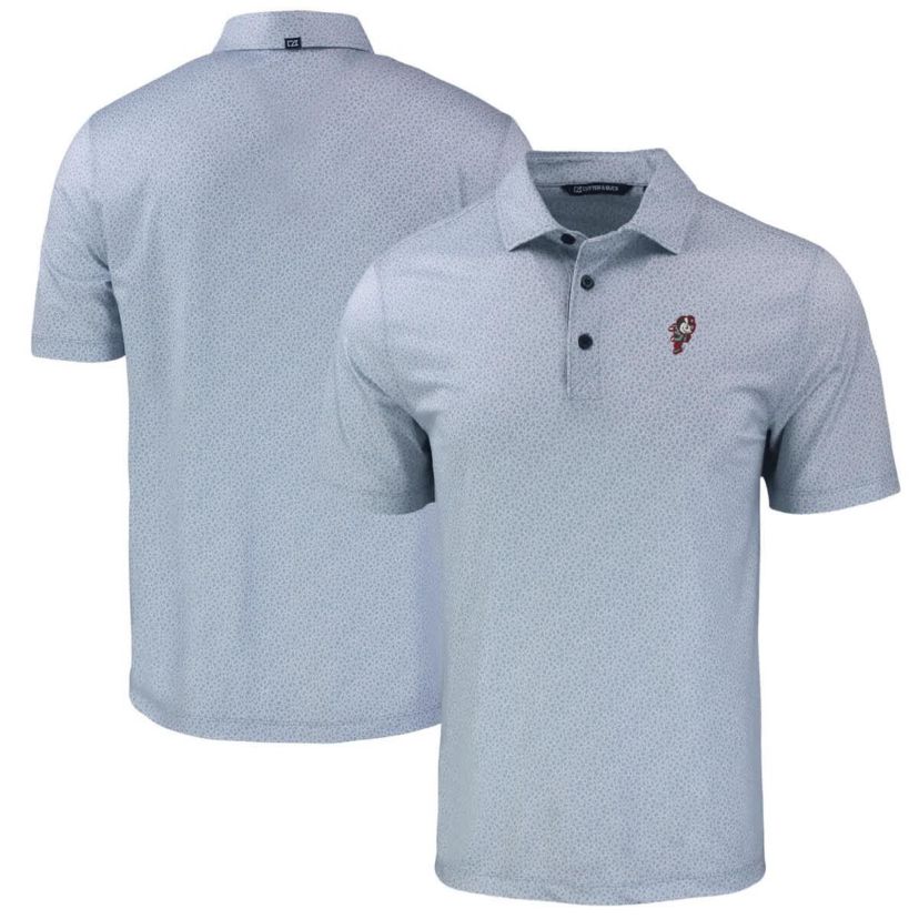 NCAA Ohio State Buckeyes Pike Eco Pebble Print Stretch Recycled Polo