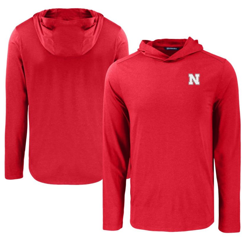 NCAA Nebraska Huskers Coastline Epic Comfort Eco Recycled Long Sleeve Hoodie T-Shirt