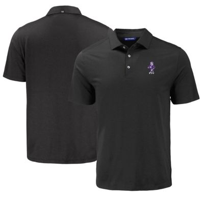 Cutter & Buck Men's NCAA Kansas State Wildcats Coastline Epic Comfort Eco Recycled Polo, Black, 3XL