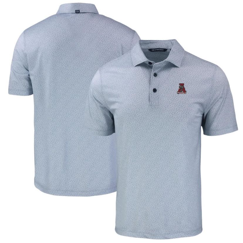 Alabama Crimson Tide NCAA Alabama Tide Pike Eco Pebble Print Stretch Recycled Polo