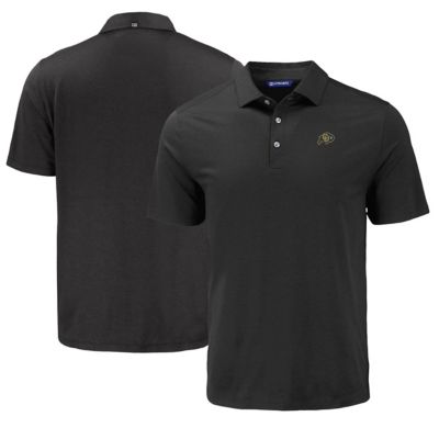 Cutter & Buck Men's NCAA Colorado Buffaloes Coastline Epic Comfort Eco Recycled Polo, Black, 3XL