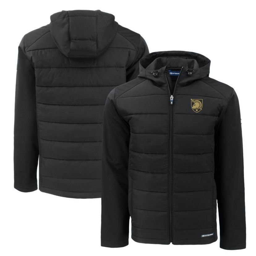 Army Black Knights NCAA Army Knights Evoke Hybrid Eco Softshell Recycled Full-Zip Hoodie Jacket