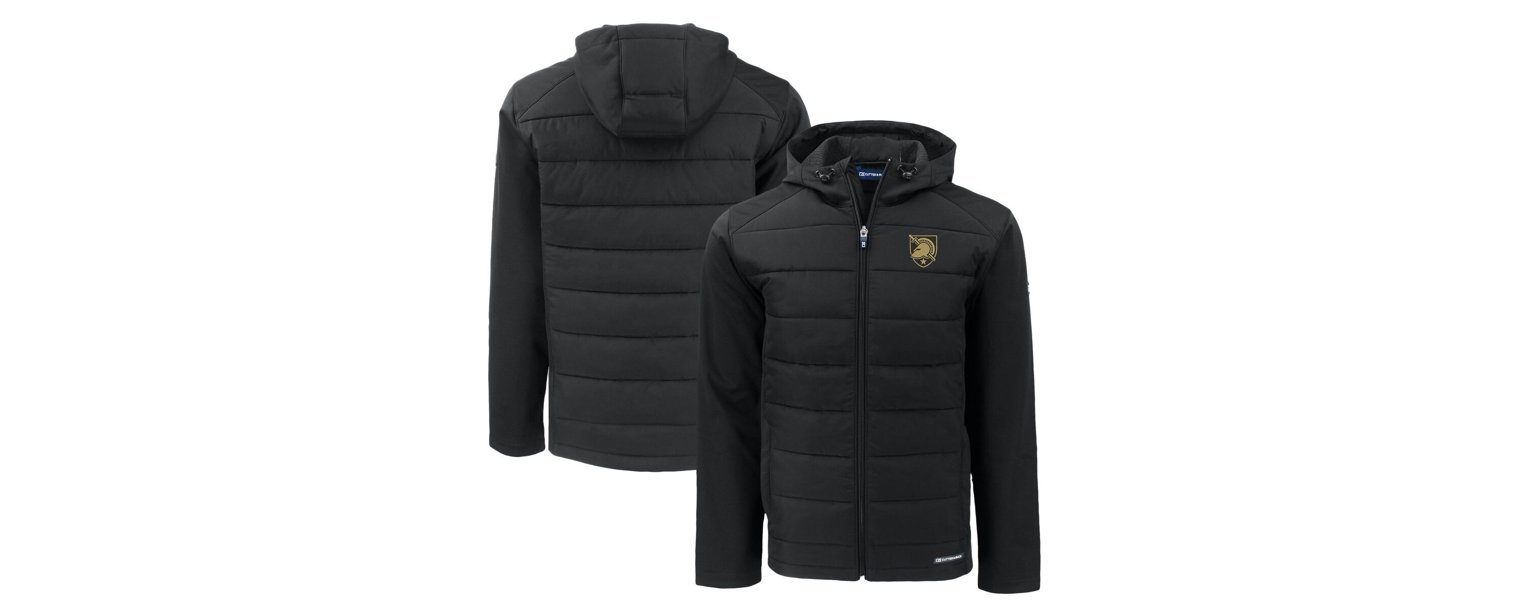 Army Black Knights NCAA Army Knights Evoke Hybrid Eco Softshell Recycled Full-Zip Hoodie Jacket