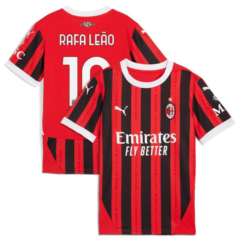 International Clubs Rafael Leão AC Milan 2024/25 Home Replica Player Jersey