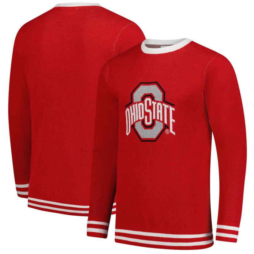 NCAA Unisex Ohio State Buckeyes Renew Knit Vintage Pullover Sweater