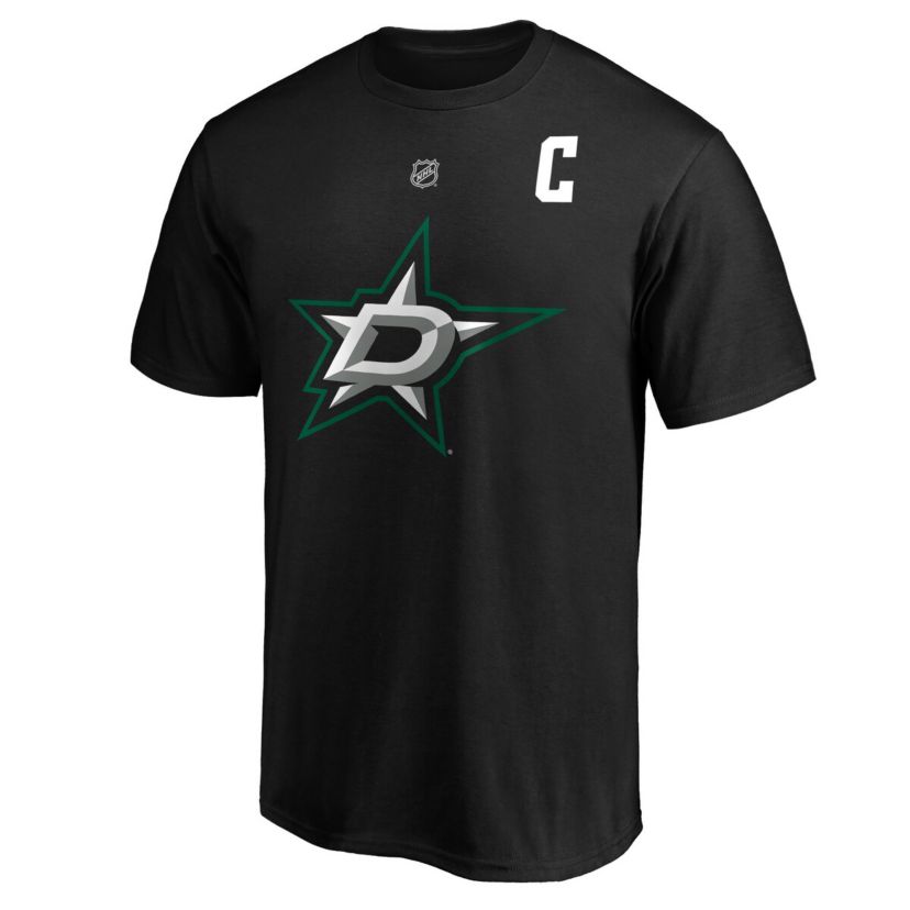 NHL Fanatics Jamie Benn Dallas Stars Authentic Stack Name & Number T-Shirt