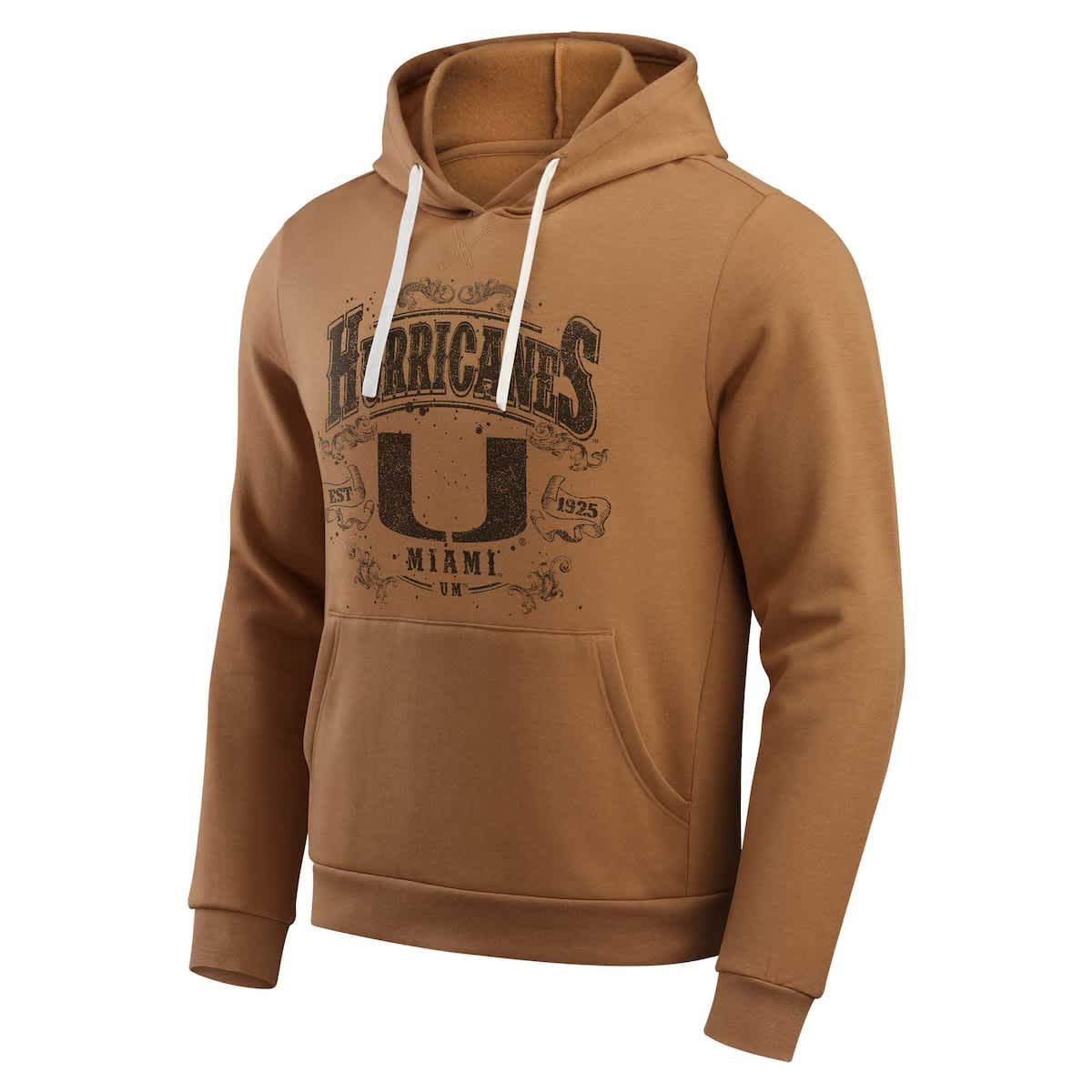Miami (FL) Hurricanes NCAA Miami Hurricanes Camp Fleece Tri-Blend Pullover Hoodie