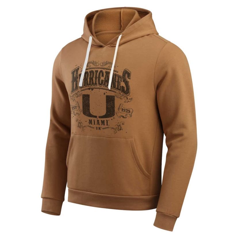 Miami (FL) Hurricanes NCAA Miami Hurricanes Camp Fleece Tri-Blend Pullover Hoodie