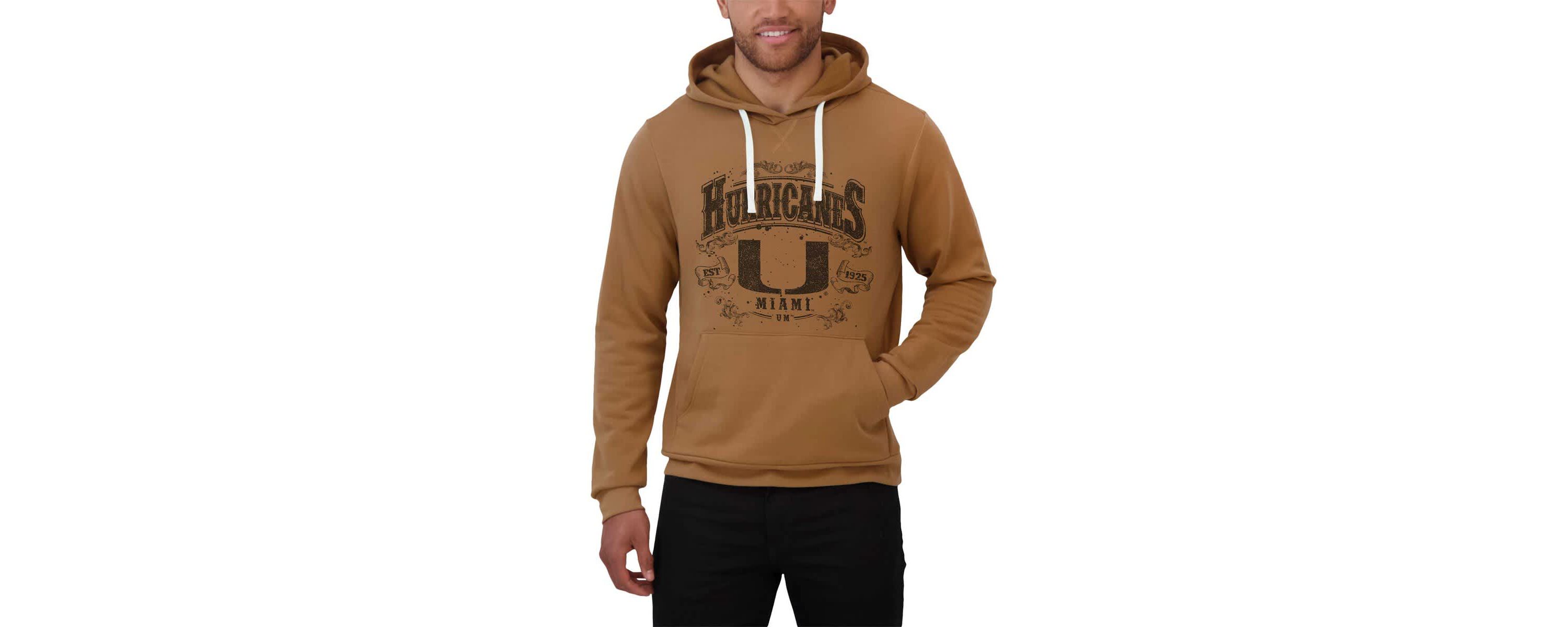 Miami (FL) Hurricanes NCAA Miami Hurricanes Camp Fleece Tri-Blend Pullover Hoodie