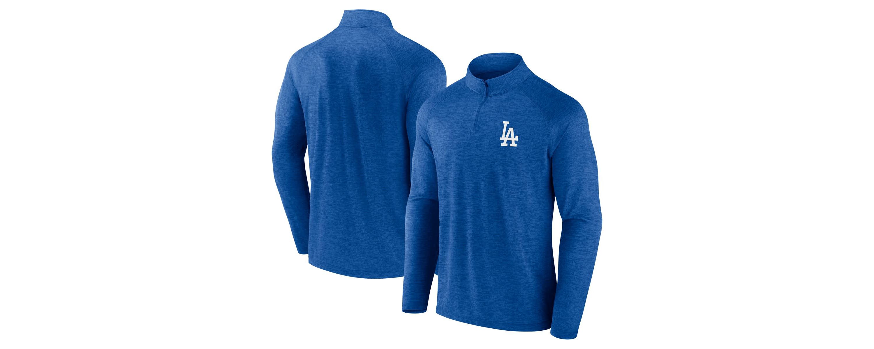 MLB Fanatics Los Angeles Dodgers Head-to-Head Raglan Quarter-Zip Jacket