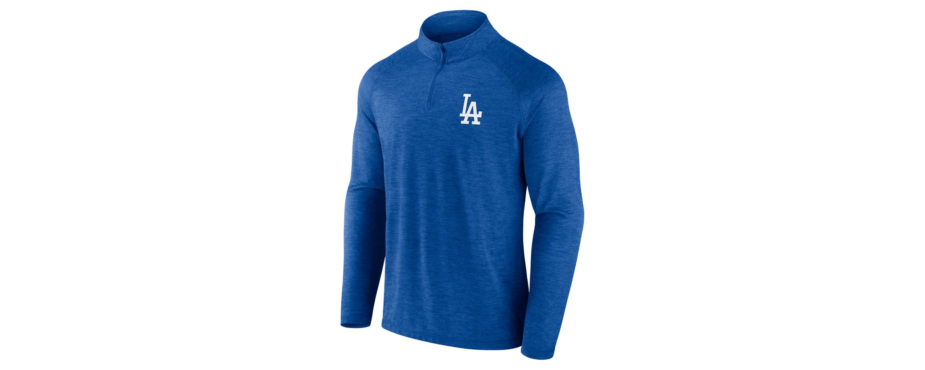 MLB Fanatics Los Angeles Dodgers Head-to-Head Raglan Quarter-Zip Jacket