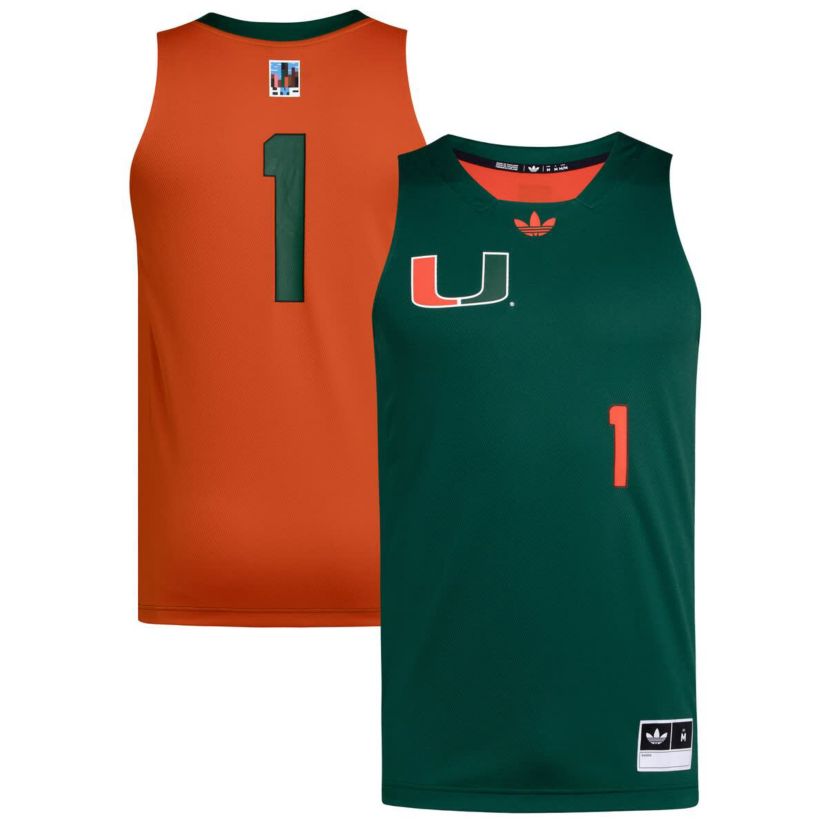 Miami (FL) Hurricanes NCAA #1 Miami Hurricanes History Month Basketball Jersey