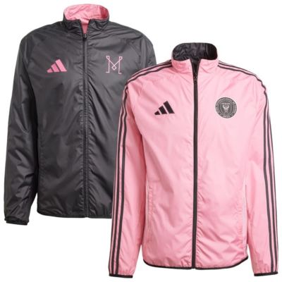 adidas Men's MLS Pink/Black Inter Miami CF 2025 Anthem Reversible Full-Zip Jacket, Pink, 3XL
