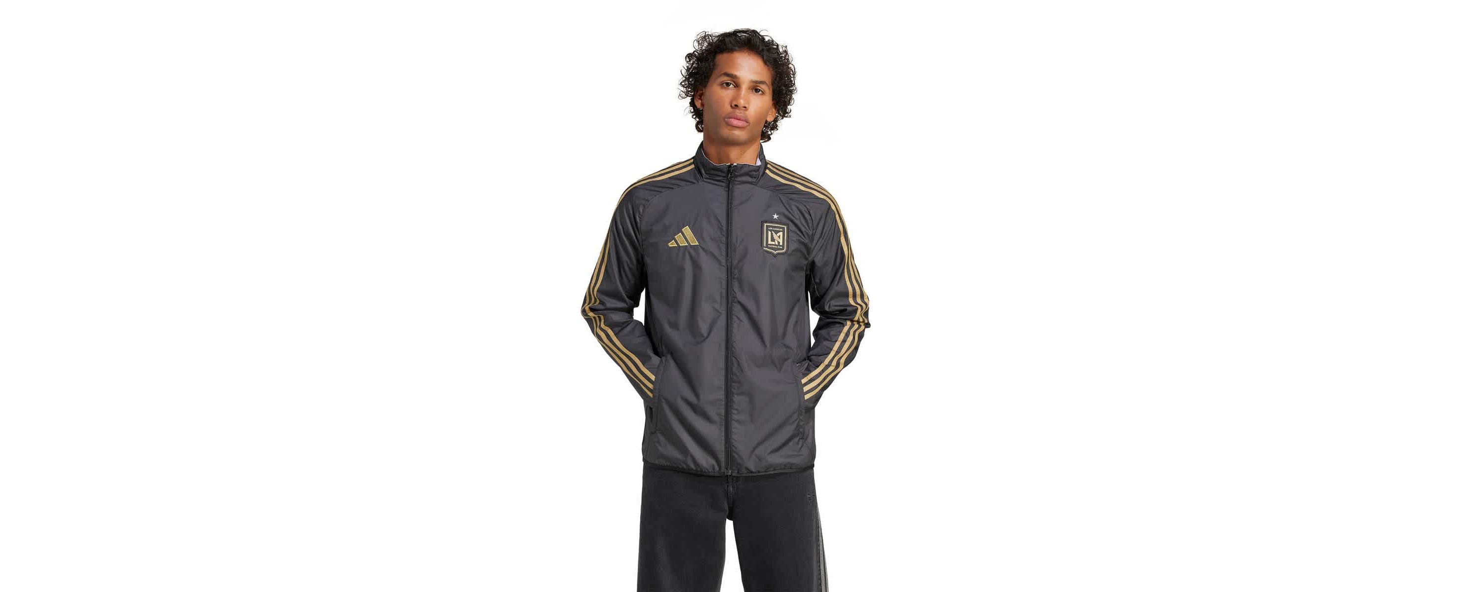MLS Black/White LAFC 2025 Anthem Reversible Full-Zip Jacket
