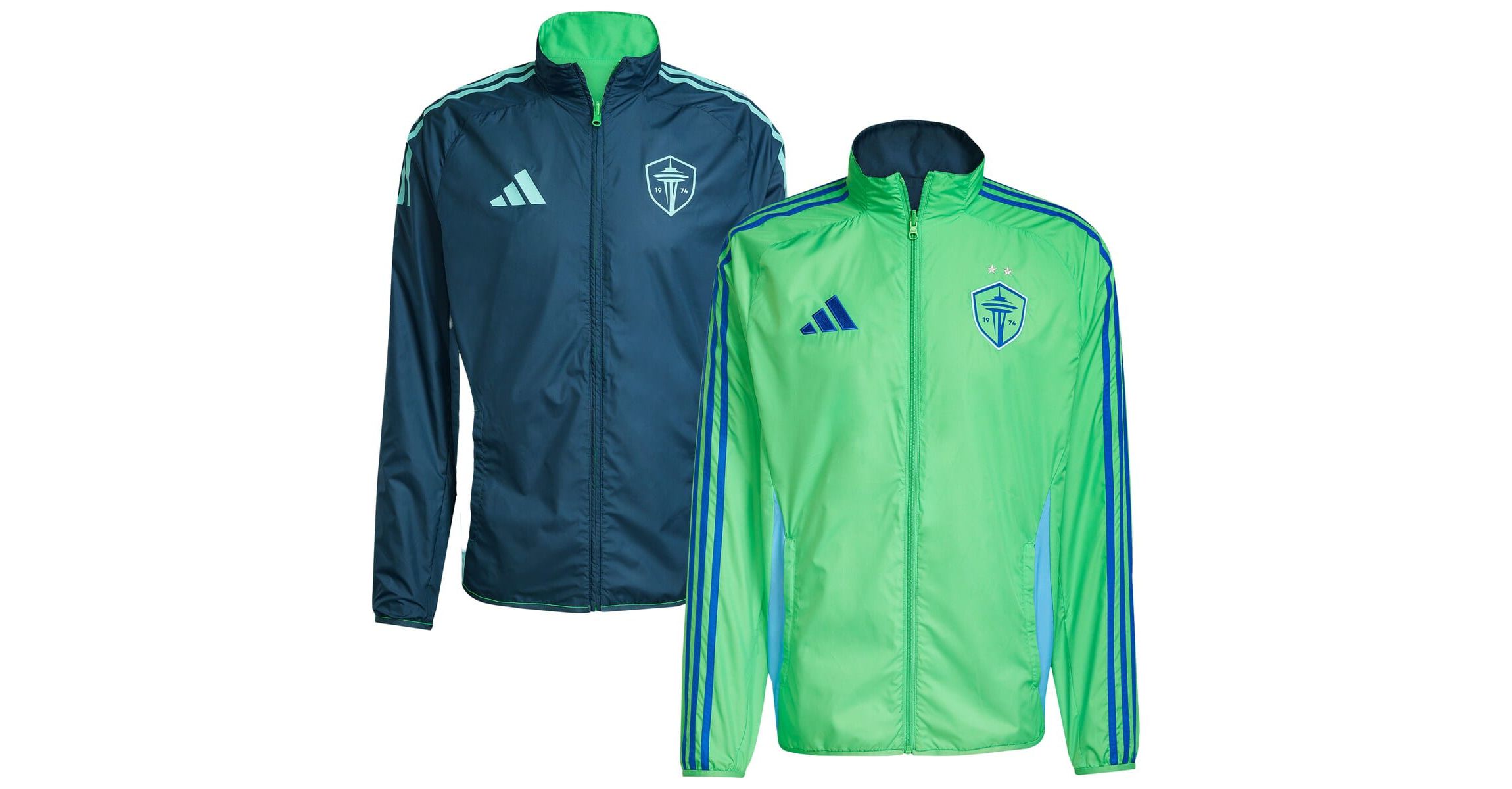 MLS Rave Green/Blue Seattle Sounders FC 2025 Anthem Reversible Full-Zip Jacket