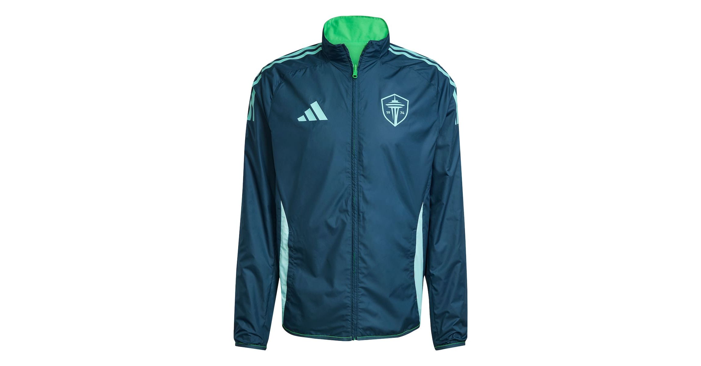 MLS Rave Green/Blue Seattle Sounders FC 2025 Anthem Reversible Full-Zip Jacket