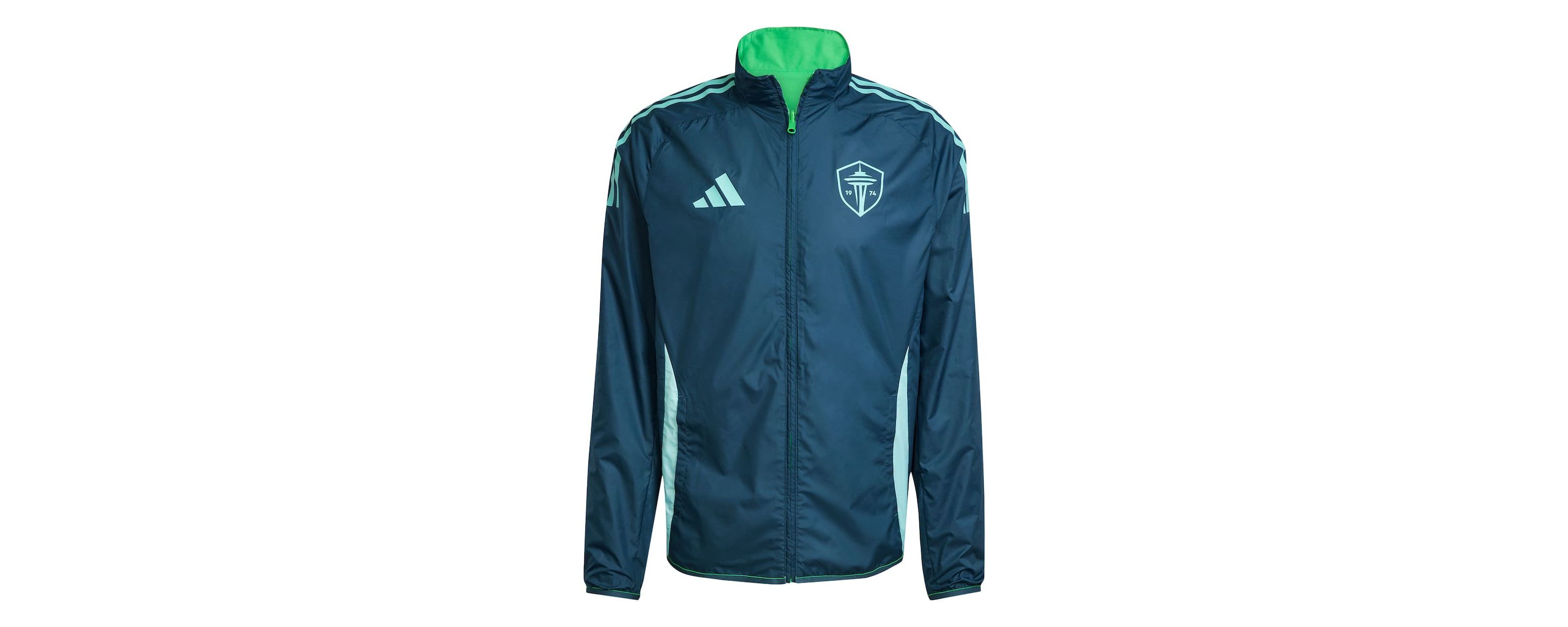 MLS Rave Green/Blue Seattle Sounders FC 2025 Anthem Reversible Full-Zip Jacket