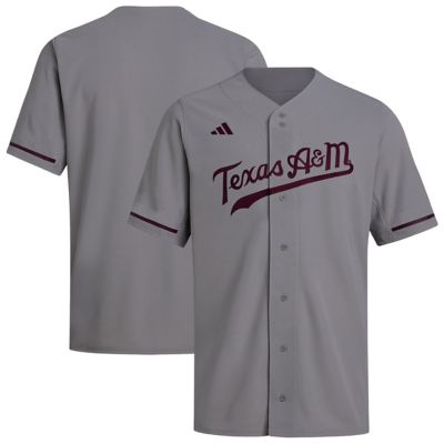 adidas Men's NCAA Texas A&M Aggies Replica Baseball Jersey, Gray, 2XL